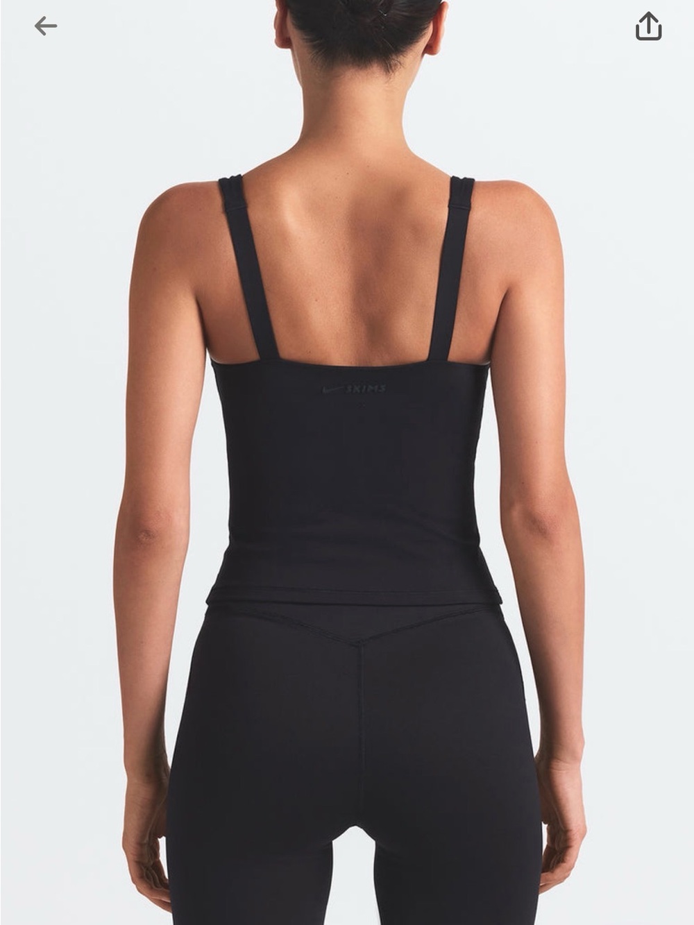 NWT NIKESKIMS SKIMS MATTE Square Neck Tank Size S Obsidian